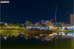 Torrens River Footbridge, Adelaide Convention Centre and the Adelaide Oval