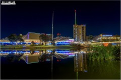 Torrens River Footbridge, Adelaide Convention Centre and the Adelaide Oval