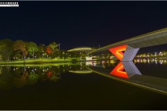 Torrens River Footbridge, Adelaide Convention Centre and the Adelaide Oval